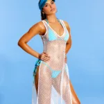 Elegant Moments - Crochet swim cover-up dress - White - L/XL - Image 3