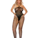 Elegant Moments - Crochet bodystocking - Black - Queen Size