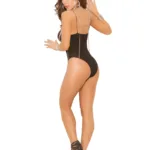 Alternative view of Elegant Moments - Opaque teddy - Black - One Size