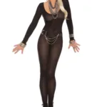 Elegant Moments - Opaque long sleeve bodystocking - Black - One Size