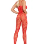 Alternative view of Elegant Moments - Rose lace bodystocking - Red - One Size