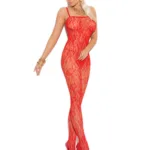 Elegant Moments - Rose lace bodystocking - Red - One Size