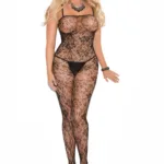Elegant Moments - Rose lace bodystocking - Black - Queen Size