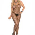 Elegant Moments - Seamless crochet bodystocking - Black - Queen Size