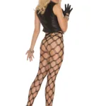 Alternative view of Elegant Moments - Seamless diamond lace pantyhose - Black - One Size