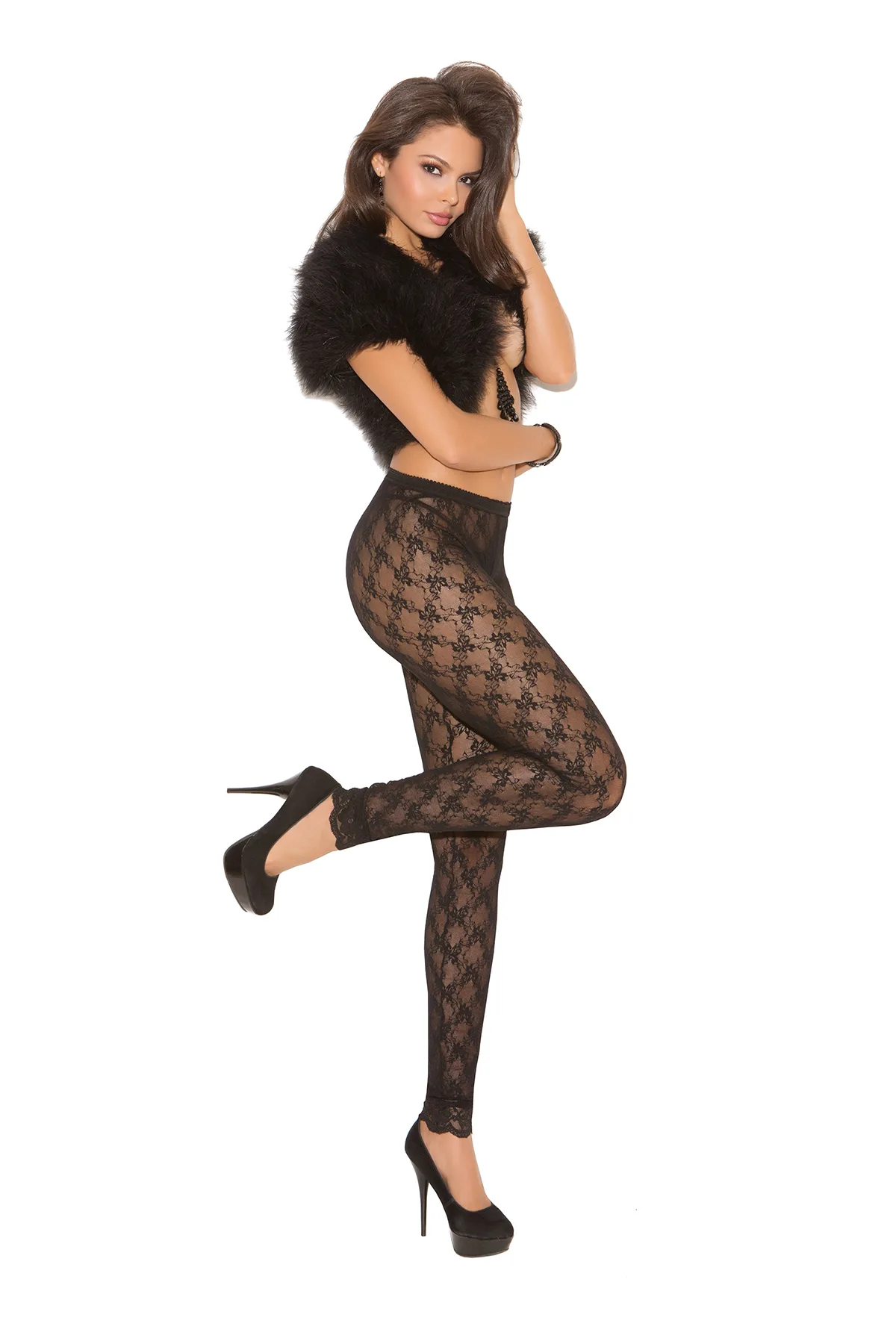 Elegant Moments - Lace leggings - Black - One Size
