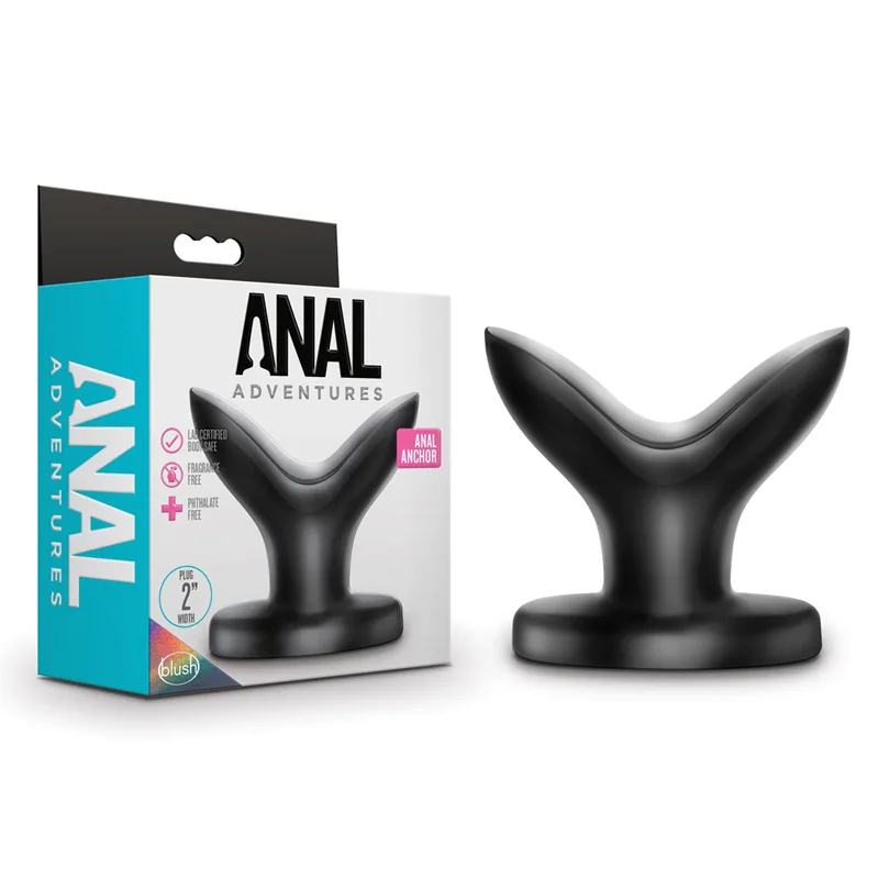 Anal Adventures Anal Anchor Expanding Plug Black