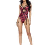 Elegant Moments - Buffalo plaid print slip on teddiette - Buffalo Plaid - L