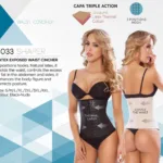 8033 Workout Waist Cincher Color Black Size L(36) - Image 3