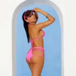 Elegant Moments - Lycra bikini top and matching high waisted short - Neon Pink - One Size - Image 4