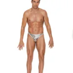 Elegant Moments - Men's lamé thong - Silver - L/XL