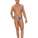 Elegant Moments - Men's snap closure thong - Zebra - L/XL
