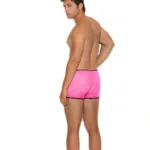 Alternative view of Elegant Moments - Men's striped mesh boxer brief - Neon Pink - S/M