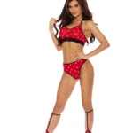 Elegant Moments - Mischievous Mouse - Cami top, panty - Red - One Size