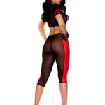 Alternative view of Elegant Moments - Touchdown Hottie - Mesh cami top and matching pants - Black - One Size