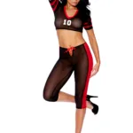 Elegant Moments - Touchdown Hottie - Mesh cami top and matching pants - Black - One Size