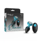 Eluxe Vibrating Clr Gem Bluombre Plug Md With Remote