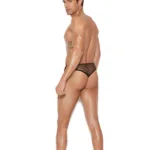 Alternative view of Elegant Moments - Men's fishnet thong back brief - Black - L/XL