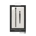 Ouch! Urethral Sounding Beginners Silicone Plug Set Black 8 mm / 10 mm