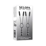 Selopa Beaded Nipple Clamps Stainless Steel Black Chrome