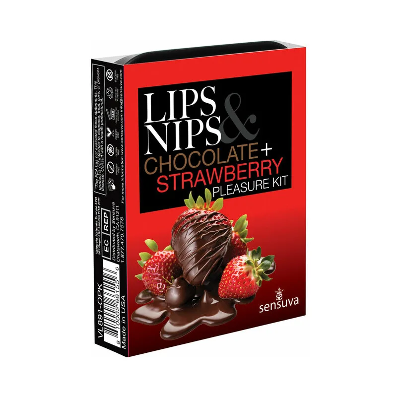 Sensuva Lips & Nips Pleasure Kit Chocolate Strawberry - Image 3