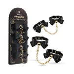 Temptasia Ardor Wrist & Ankle Restraints Black with Bow