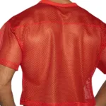 BAM134 Short Sleeve Practice Jersey Color Bright Red Size L/XL - Image 2
