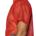 BAM134 Short Sleeve Practice Jersey Color Bright Red Size L/XL - Image 3