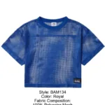 BAM134 Short Sleeve Practice Jersey Color Royal Size L/XL - Image 14