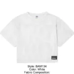BAM134 Short Sleeve Practice Jersey Color White Size L/XL - Image 7