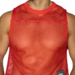 BAM135 Sleeveless Practice Jersey Color Red Size S/M