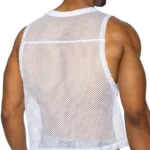 BAM135 Sleeveless Practice Jersey Color White Size S/M - Image 2