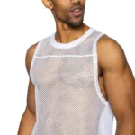BAM135 Sleeveless Practice Jersey Color White Size S/M - Image 3