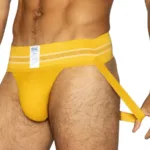 Alternative view of BAS306 Original number 10 Jockstrap Color Yellow Size XL