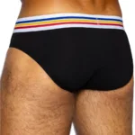 Alternative view of BAS327 Stretch Cotton Brief Color Black Size L
