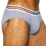 BAS327 Stretch Cotton Brief Color Gray Size L