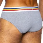 Alternative view of BAS327 Stretch Cotton Brief Color Gray Size L