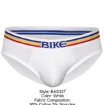 BAS327 Stretch Cotton Brief Color White Size M - Image 10