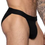 BAS331 Active Jock Brief Color Black Size XL - Image 3