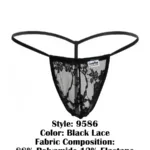 9586 G-String Color Black Lace Size L - Image 7