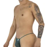 9586 G-String Color Bottle Green Mesh Size L - Image 2
