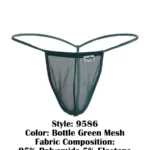 9586 G-String Color Bottle Green Mesh Size L - Image 7