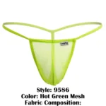 9586 G-String Color Hot Green Mesh Size L - Image 7