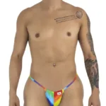 9586 G-String Color Rainbow Print Size XL