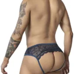 Alternative view of 99312 Lace Jockstrap Color Navy Size L
