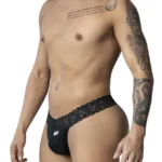 99370 Lace Thongs Color Black Size S - Image 3