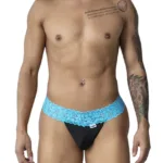 Alternative view of 99370 Lace Thongs Color Blue Size L