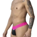 99370 Lace Thongs Color Hot Pink Size L - Image 4