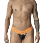 99370 Lace Thongs Color Orange Size L