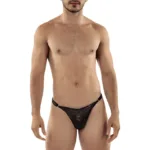 99421 Lace G-String Thongs Color Black Size L